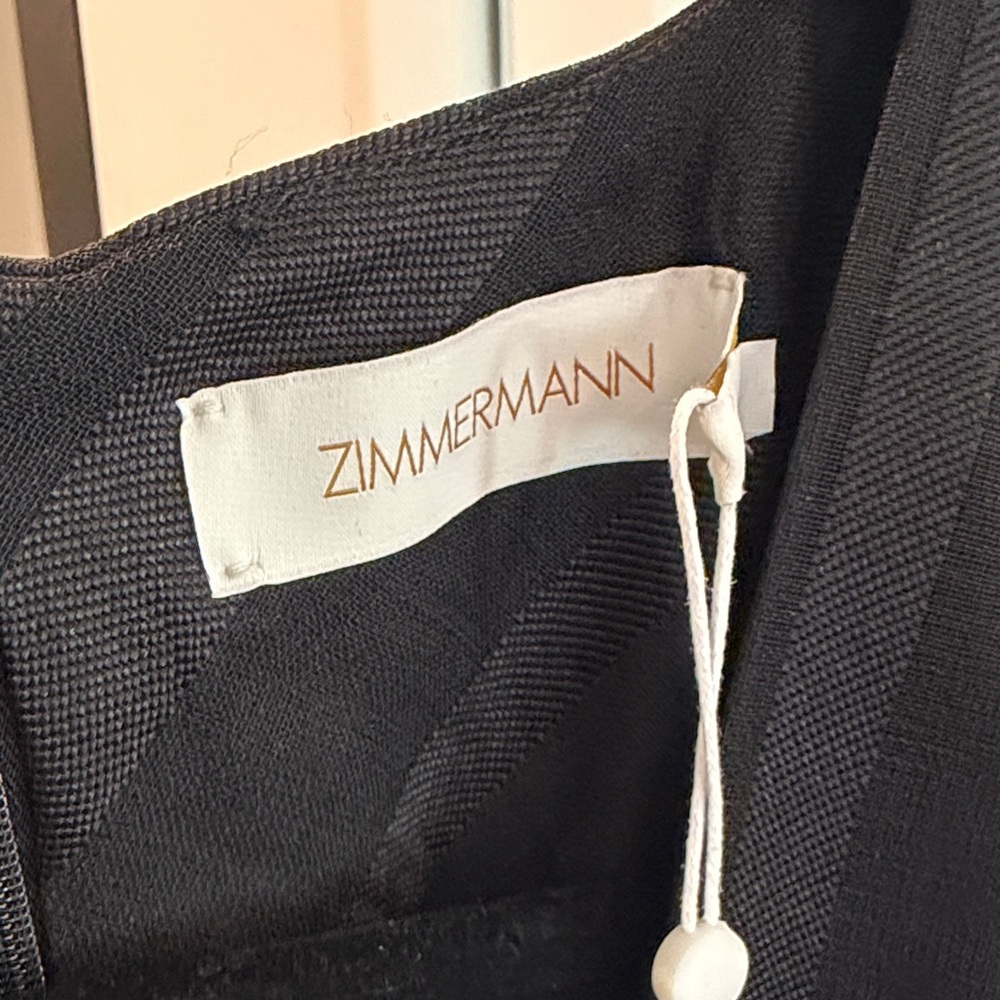 Zimmermann Black Pleated V-Neck Maxi Dress - Picture 4 of 7